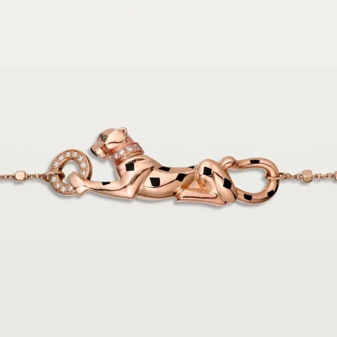 Pulsera Panthere de Cartier, con cadena, diamantes
