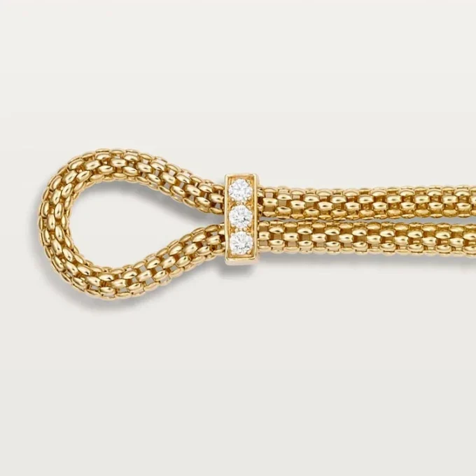 Pulsera Panthere de Cartier, con cadena, diamantes
