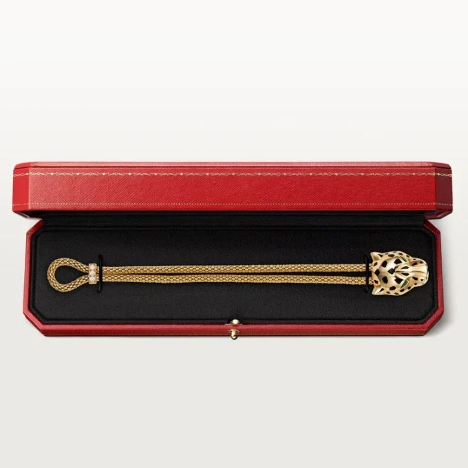 Pulsera Panthere de Cartier, con cadena, diamantes