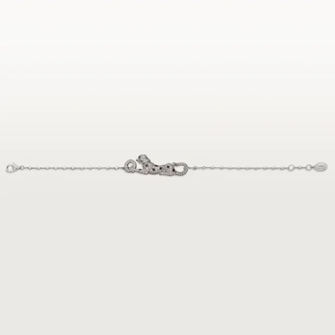 Pulsera Panthere de Cartier, con cadena, semipavé