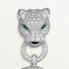 Pulsera Panthere de Cartier, con cadena, semipavé