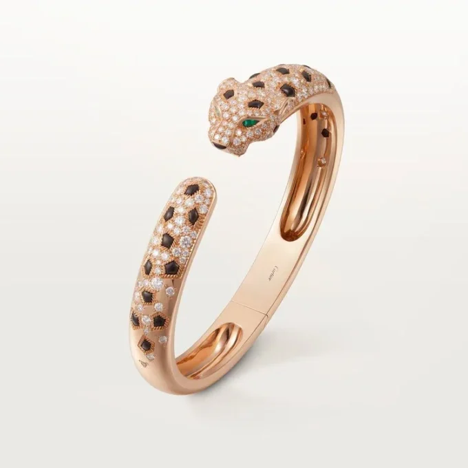 Pulsera Panthere De Cartier, modelo mediano, con medio pavé