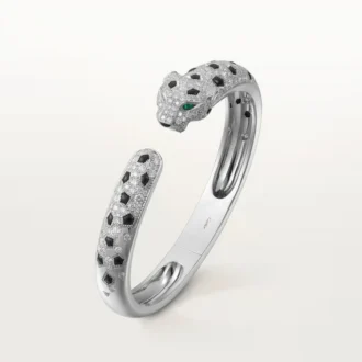 Pulsera Panthere De Cartier, modelo mediano, con medio pavé
