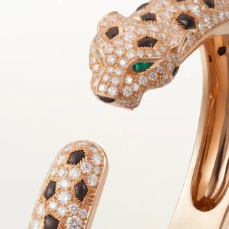 Pulsera Panthere De Cartier, modelo mediano, con medio pavé