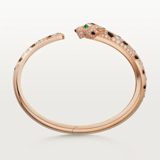 Pulsera Panthere De Cartier, modelo mediano, con medio pavé