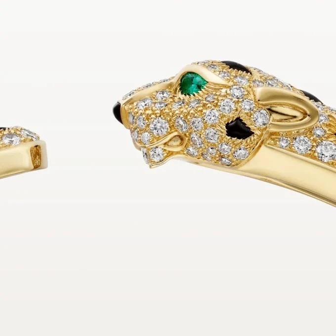 Pulsera Panthere De Cartier, modelo mediano, con medio pavé