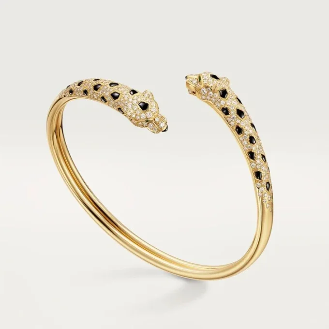 Pulsera Panthere de Cartier, modelo pequeño, semipavé