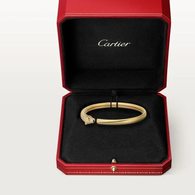 Pulsera Panthere de Cartier, modelo pequeño, semipavé