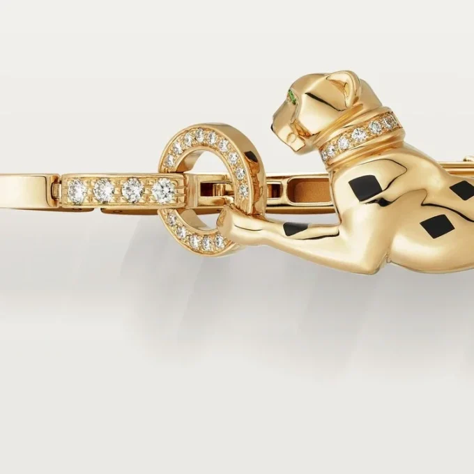 Pulsera Panthere De Cartier – Oro amarillo, laca, diamantes, granates tsavorita, ónix – Cartier