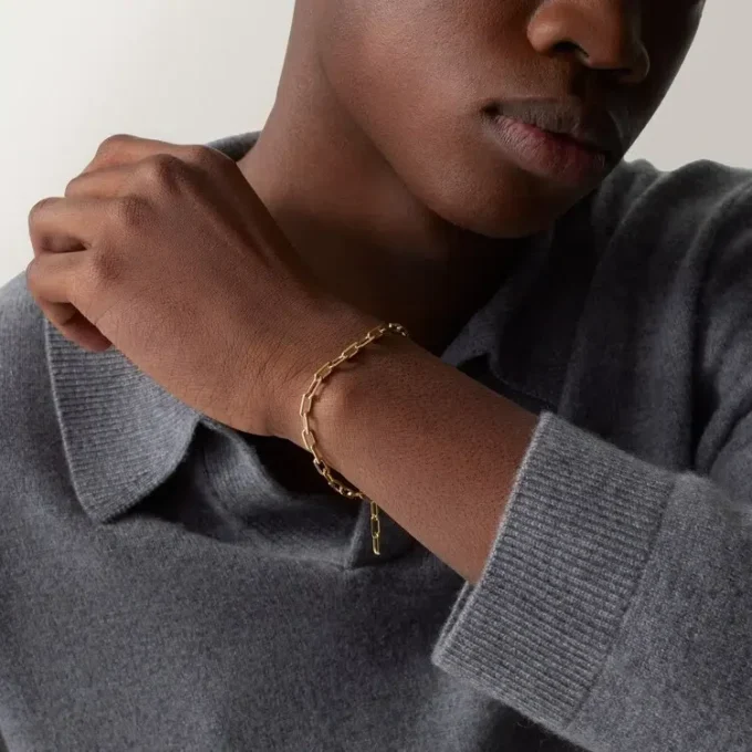 Pulsera Santos de Cartier, cadena, modelo pequeño