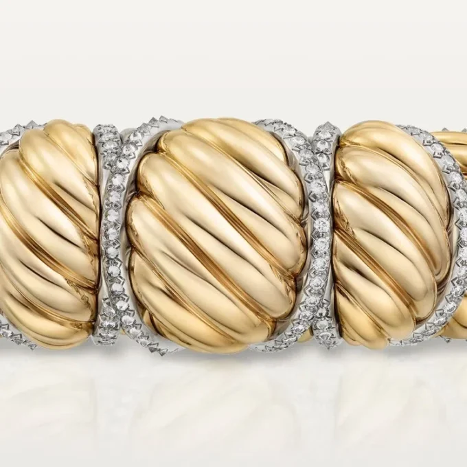 Pulsera Tressage de Cartier Libre, diamantes