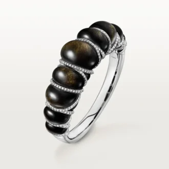 Pulsera Tressage de Cartier Libre, obsidiana, diamantes