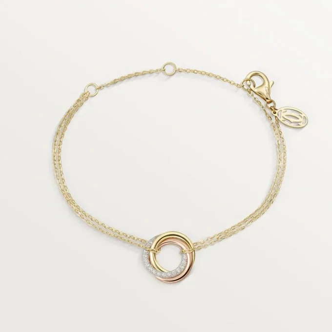 Pulsera Trinity, con cadena, diamantes