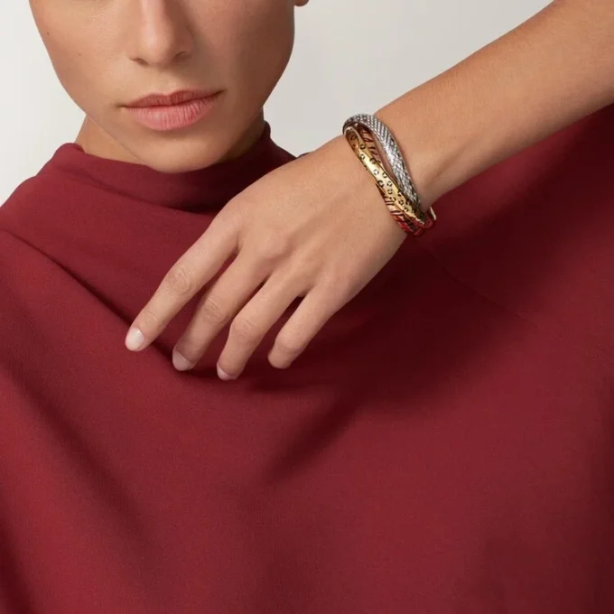 Pulsera Trinity, laca, diamantes
