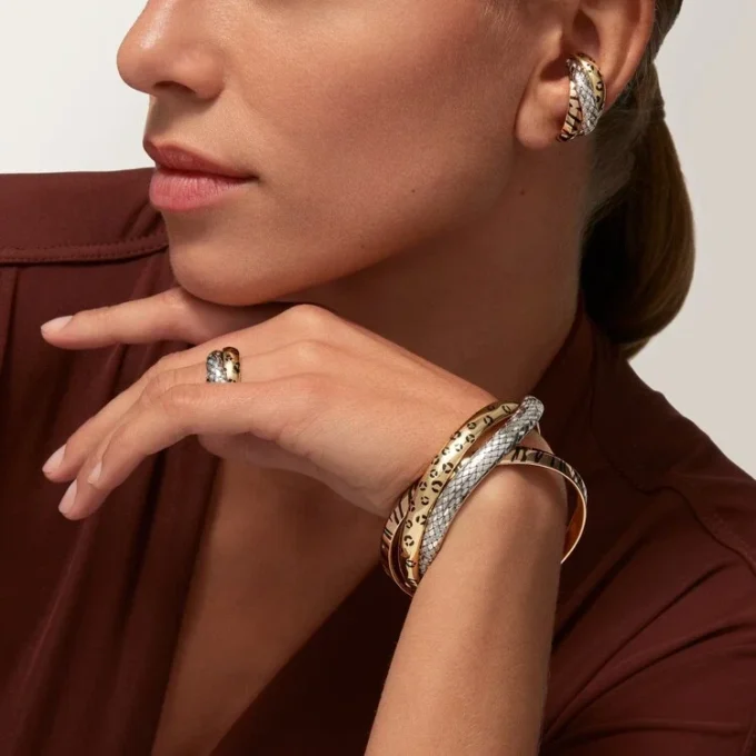 Pulsera Trinity, laca, diamantes
