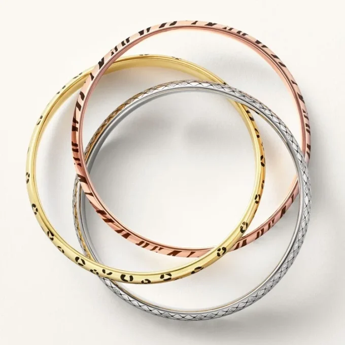 Pulsera Trinity, laca, diamantes